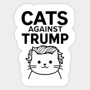 Cats Against Trump, Funny Cat Sticker